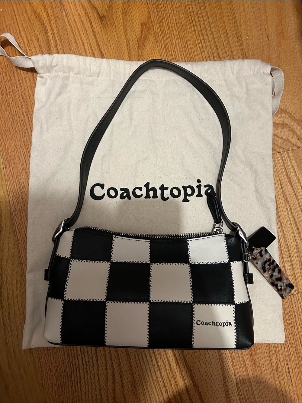Coach Alterego Small Shoulder Bag - Black & White Checkerboard